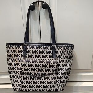 Michael Kors Black and White Tote Bag